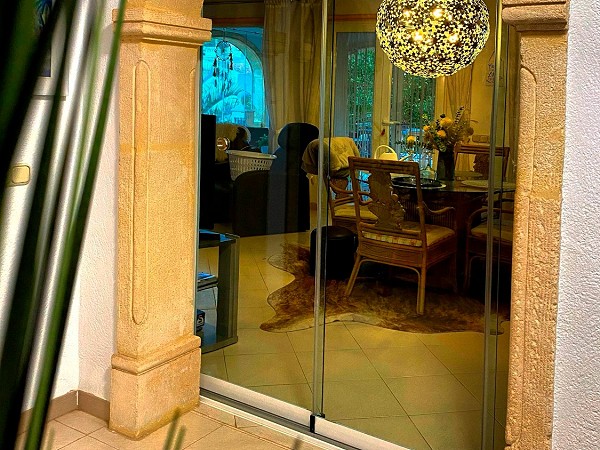Cerramiento con cortina de cristal modelo Cl 15